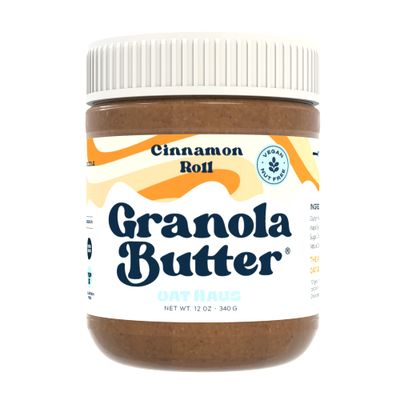 KWEEN Oat Haus Cinnamon Roll Granola Butter Peanut-free, Almond (Tree-Nut) Free, School-Safe (Top 8 Allergen Free) Cookie Butter Alternative