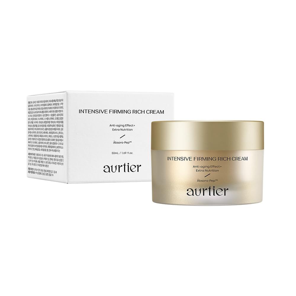 Aurtier Intensive Firming Rich Cream - Anti-Aging Moisturizer with Collagen Hyaluronic Acid for Lifting, Firming Wrinkle Reduction - Deep Hydration for All Skin Types, 50ml 1.69 fl.oz.