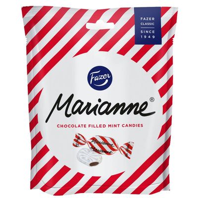 Marianne (Chocolate Filled Peppermint Candies) by Fazer (220 gram)