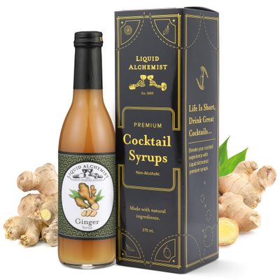 Liquid Alchemist Ginger Syrup for Cocktails - Real Ingredients Make our Liquid Ginger Puree for Cocktails the Perfect Moscow Mule Cocktail Syrup - Our Moscow Mule Mixer is Non-GMO, Vegan (12 oz)