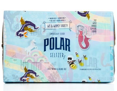POLAR 100 Natural Seltzer Jr 24 ct Variety Pack The Impossibly Good Collection (Unicorn Kisses, Pixie Lights, Mermaid Songs, Dragon Whispers)