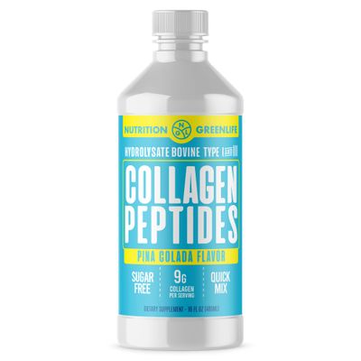 Collagen Peptides Hydrolyzed Liquid Concentrate 9000mg Hair, Skin, Nail Health Supplement Sugar Free