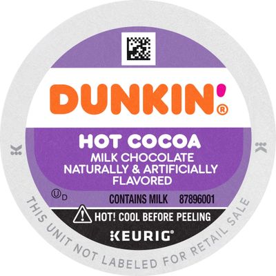 Dunkin&#39; Milk Chocolate Hot Cocoa, 60 K Cups for Keurig Coffee Makers