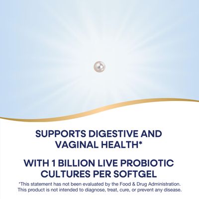 Nature's Way Women's Probiotic Pearls, Supports Vaginal and Digestive Health, Protects Against Occasional Constipation Bloating, 1 Billion Live Cultures, 30 Softgels (Packaging May Vary)