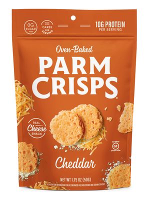 ParmCrisps - Cheddar Cheese Crisps, Made Simply with 100 REAL Cheese Healthy Keto Snacks, Low Carb, High Protein, Gluten Free, Oven Baked, Keto-Friendly 1.75 Oz (Pack of 6)