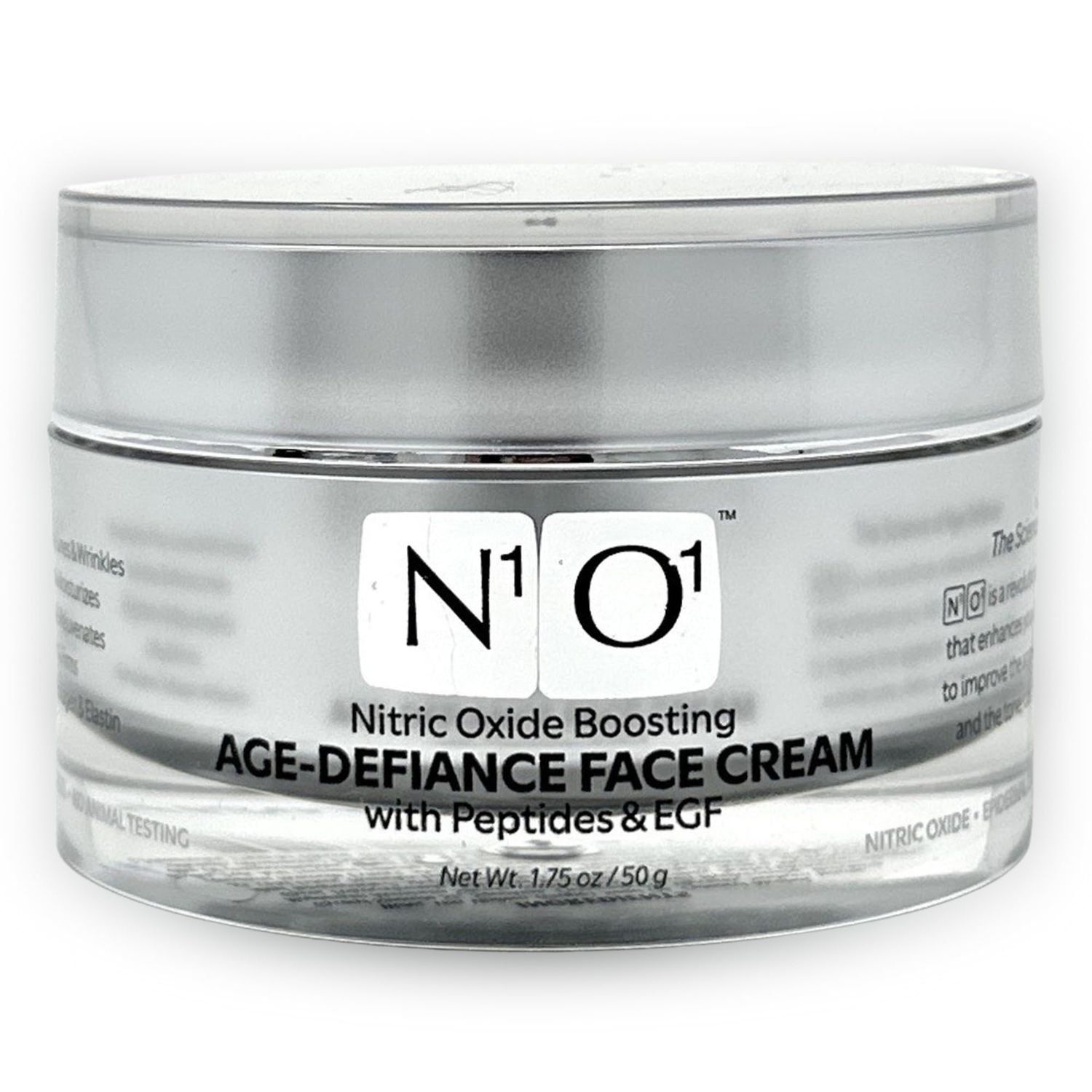 N1O1 Moisturizer Face Cream - Day Night Face Moisturizer with Nitric Oxide, Peptide Complex, Epidermal Growth Factor - Tightening Firming Skin Care Products for Wrinkles, Dark Spots - 1.75 oz.