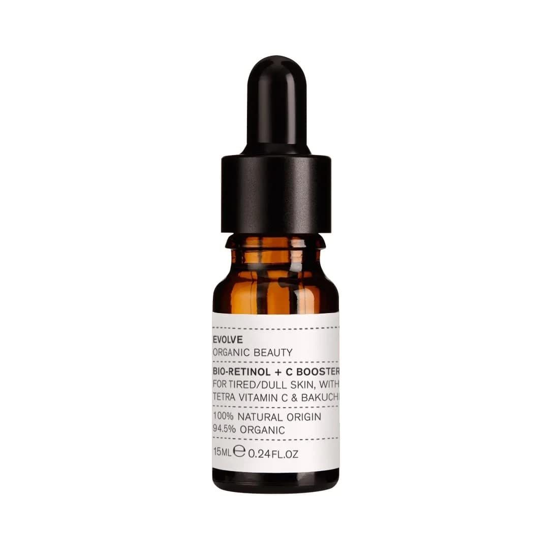 Evolve Organic Beauty - Natural Bio-Retinol C Skin Booster Small-Batch, Vegan Clean Beauty (0.5 fl oz 15 mL) Packaging May Vary