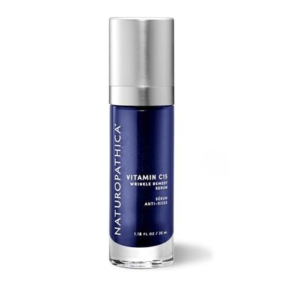 Naturopathica Vitamin C15 Wrinkle Remedy Serum for Face, Moisturizing Serum with Hyaluronic Acid, Anti-Aging Face Serum for Men and Women, 1.18 fl oz