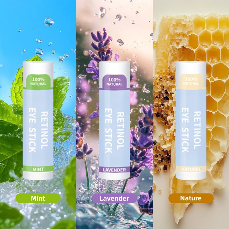 Radiia Retinol Eye Balm Stick with Retinol Ceramide Complex - Facial Moisturizer for Dark Circles Wrinkles - Under Eye Brightener Stick, Anti Wrinkle Hydrating Face Skincare