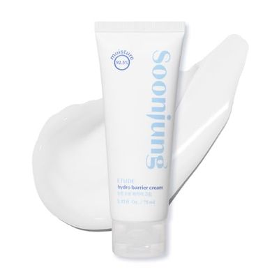 ETUDE SoonJung Hydro Barrier Cream (Tube Type) 2.54 fl. Oz (75ml) 23AD Moisturizing and Soothing Cream Non-Comedogenic, Hypoallergenic Fragrance Free Moisturizer for Face