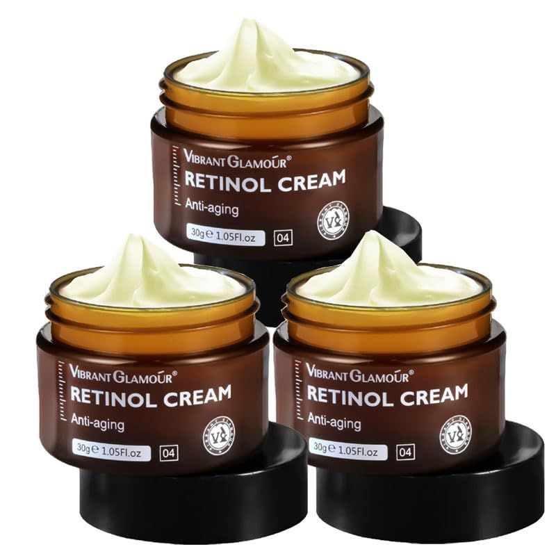 Retinol Anti Aging Face Cream Essence, Vibrant Glamour Aging, Vibrant Glamour Retinol Cream Anti Aging, Vibrant Glamour Retinol Cream, Anti-aging Firming Serum, (Cream), 3.0 Ounce (3 PCS)