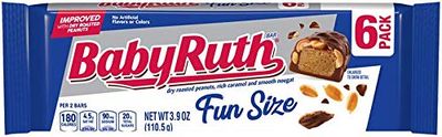 Baby Ruth Milk Chocolate Snack Tray, 6 Individually Wrapped Ferrero Candy Bars, 3.9 Ounce