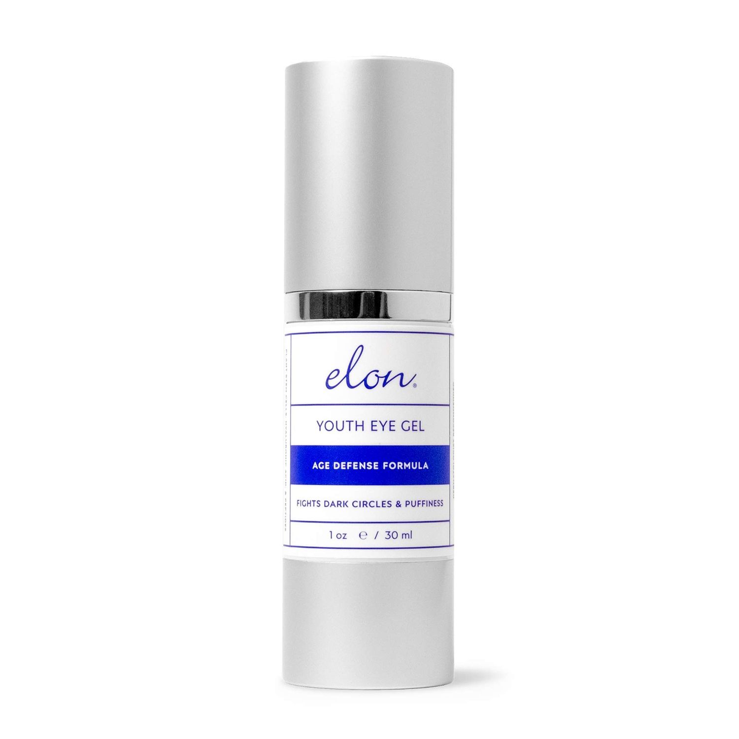 Elon Youth Under Eye Gel - Hyaluronic Acid Gel wMSM, Plant Stem Cells - Anti Aging to Fight Dark Circles- Under Eye Puffiness Reducer- For All Skin Types, No Fragrance or Parabens (1oz30ml)