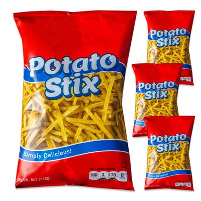 Potato Stix - Real Fresh Potatoes - Crispy, Crunchy, Delicious Snack - 4, 5.5oz Bags