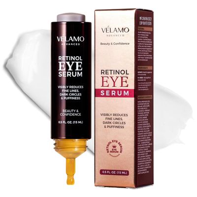 Retinol Eye Cream Anti Aging: Under Eye Cream for Dark Circles Puffiness Eye Bags - Help Reduce Appearance of Wrinkles Fine Lines - with Caffeine Peptides Hyaluronic Acid Ceramides 0.5 FL OZ15mL