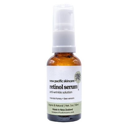 New Pacific Skincare Organic Bee Venom Manuka Honey Face Serum Hydrating, Resurfacing, Collagen Booster 2 month supply, 1oz30ml Made in New Zealand