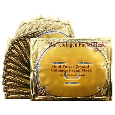 Jakuva 12PCS Collagen Face Mask,Deep Moisturizing Facial Patches Gel Face Pads for Anti-Aging, Puffiness Face Skincare, Firming Face Lift Sheet, 24K Gold