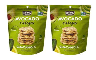 Hippie Snack New Non GMO Vegetable Chip 2.5oz, 2 Pack (Avocado - Guacamole)
