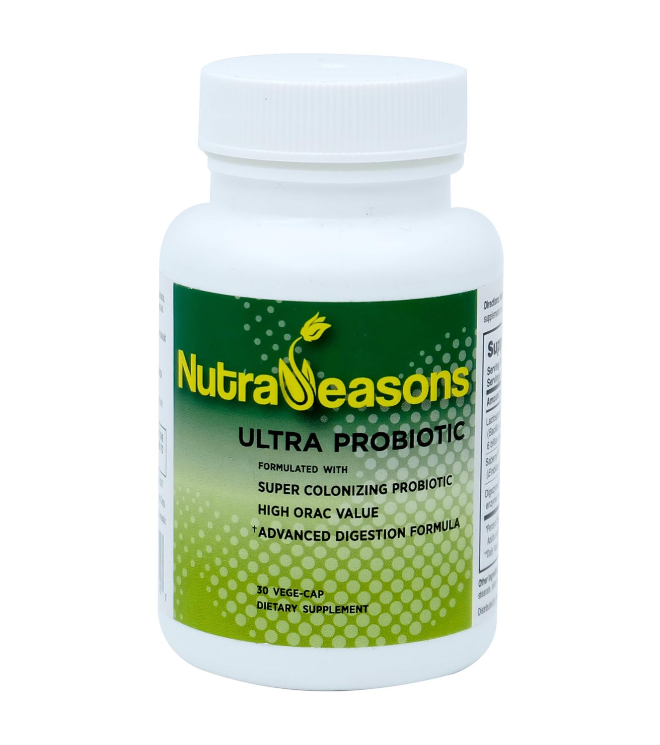 Ultra Probiotic Complex with Bacillus coagulans, Digestive Multi enzymes, Prebiotic Berries Organic, Non GMO 30 Veg Caps