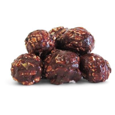 Gourmet Chocolate Popcorn by Its Delish, 16 OZ Jumbo Container - Festive Caramel Corn Air Popped Sweet and Crunchy Glazed Carmel Corn Snack, Movie Night, Parties, Events - Gluten Free, Vegan, Kosher