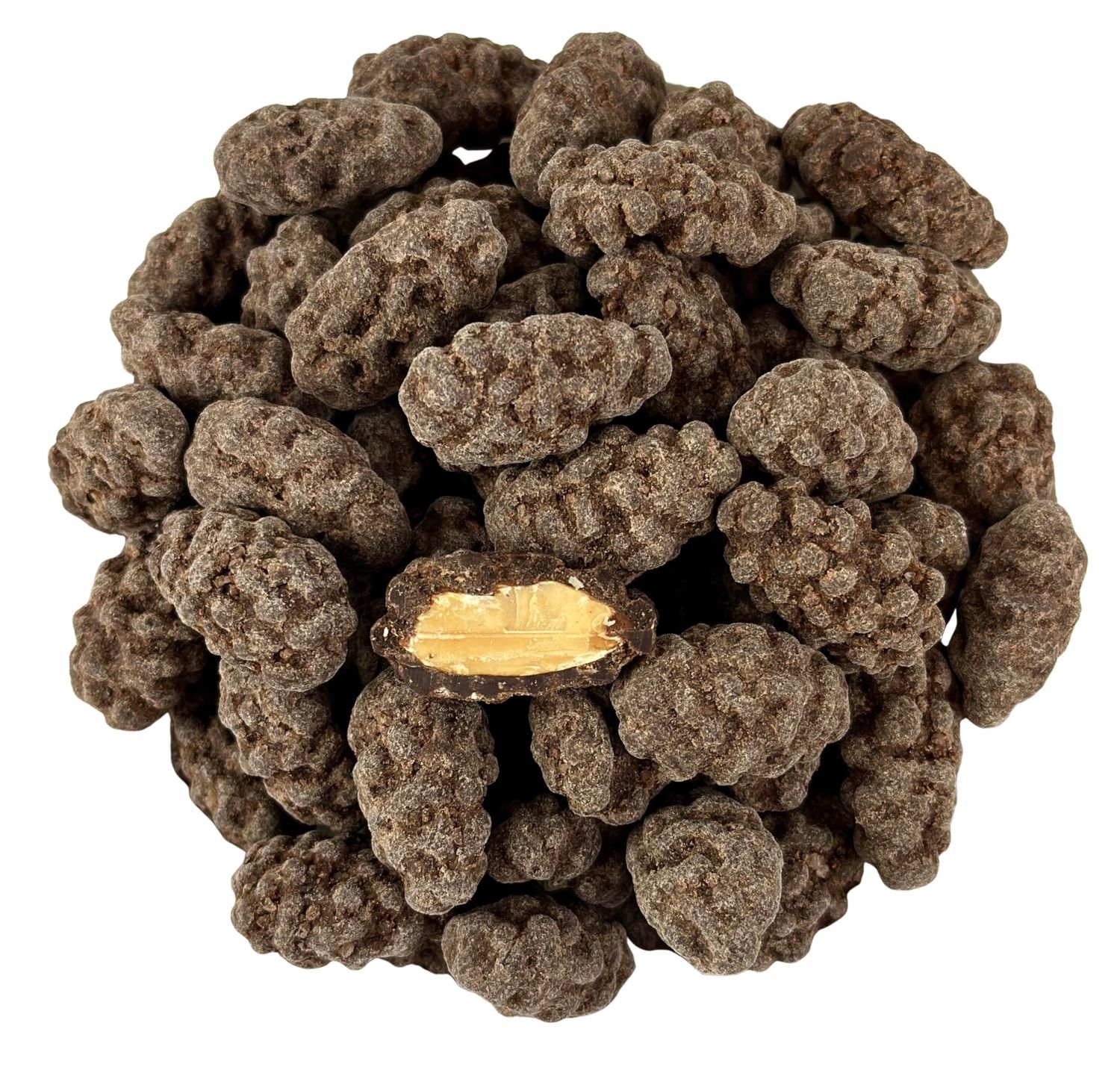 Dark Chocolate Sugar Sea Salt Covered Almonds, 1 Pound