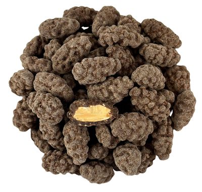 Dark Chocolate Sugar Sea Salt Covered Almonds, 1 Pound