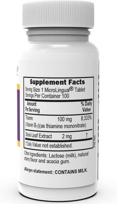 Superior Source B-1 100 mg - Vitamin B Supplement Supports Healthy Energy Growth - Nervous Digestive System Support Formula with Thiamin - 100 Sublingual Dissolving Tablets