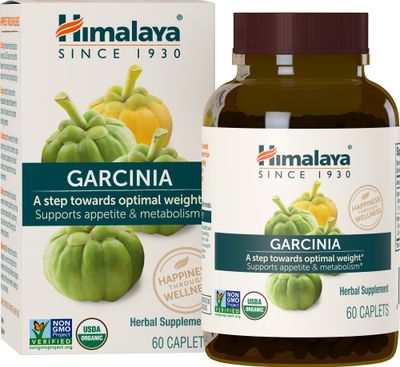 Himalaya Organic Garcinia Cambogia Herbal Supplement, Appetite Support, Lipid Metabolism, Weight Support, USDA Organic, Non-GMO, Vegan, 600 mg, 60 Plant-Based Caplets, 30 Day Supply