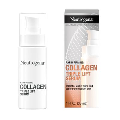 Neutrogena Rapid Firming Collagen Triple Lift Face Serum, Hydrating Serum with Collagen AHP Amino Acid to visibly Firm Smooth Skin, Lightweight, Mineral Oil- Dye-Free, 1 fl. oz
