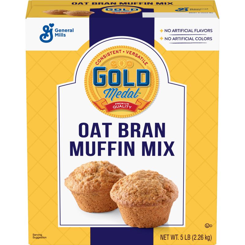 Gold Medal Oat Bran Muffin Mix, 5 Lb Box (Pack of 6)