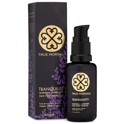 True Moringa Oil for Face, Body Hair - 100 Pure Cold-Pressed Oil - Unrefined, Anti-aging, Reduce Wrinkles, Brightening Skin Tone, Minimize Age Spots - Vegan Non-GMO (Lavender, 30 ml)