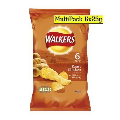 Walkers Roast Chicken Crisps 6 Pack 150g