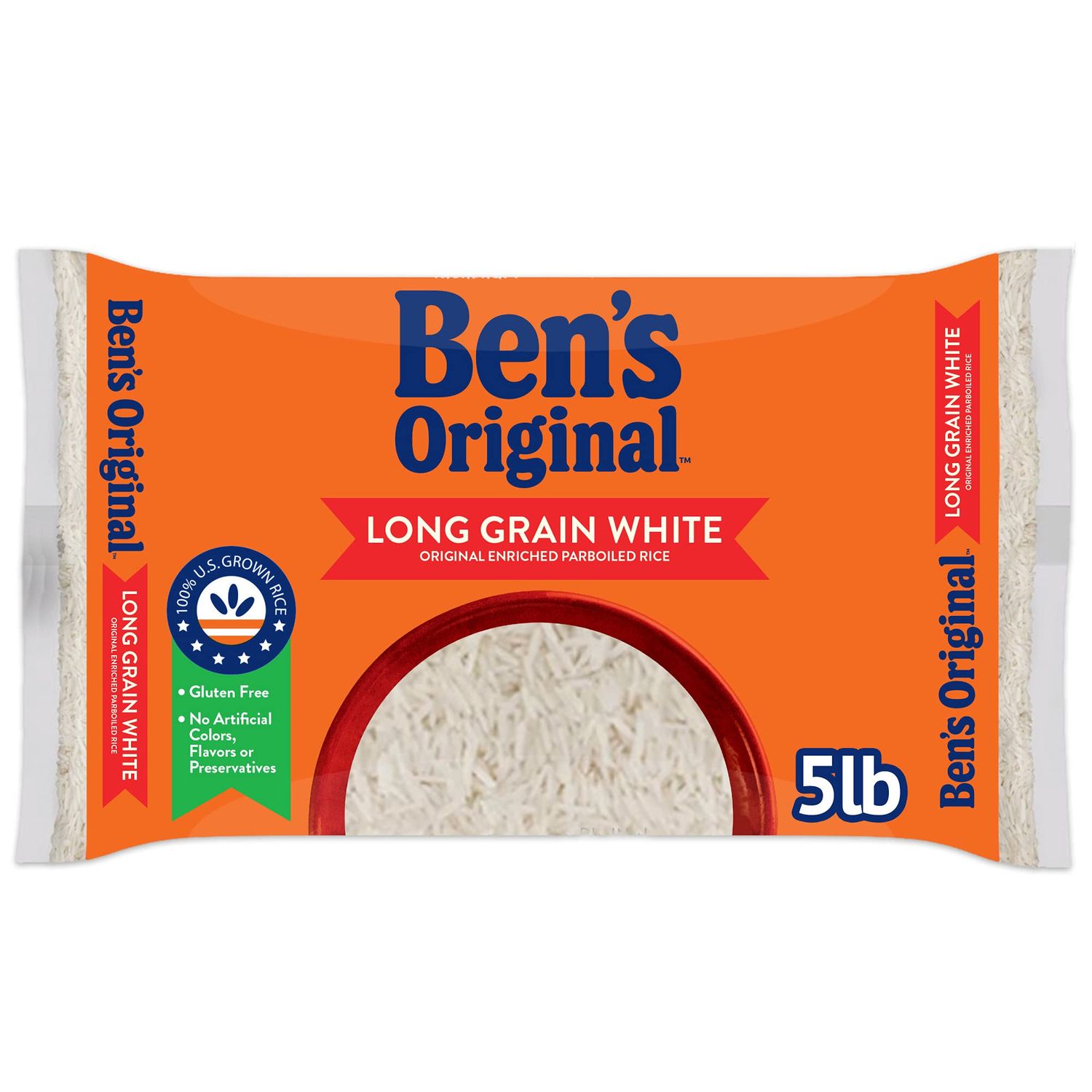 BEN&#39;S ORIGINAL Enriched Long Grain White Rice, Parboiled Rice, 5 lb Bag