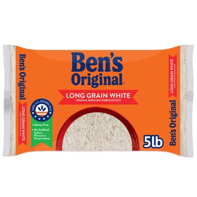 BEN&#39;S ORIGINAL Enriched Long Grain White Rice, Parboiled Rice, 5 lb Bag