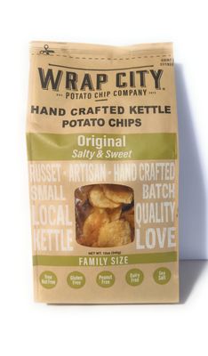 Wrap City Potato Chip Company - Original - Russet, Artisan, Hand Crafted Kettle Potato Chips - 12oz (4 Pack)