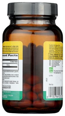 Country Life Simply CoQ10, Supports Heart Function, 100mg, 60 Softgels, Certified Gluten Free, Certified Vegan