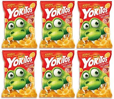 Yokitos Conchinha Sabor Presunto 54 grs. - 6 Pack Ham Flavored Corn Chips 1.9 oz. - 6 Pack.