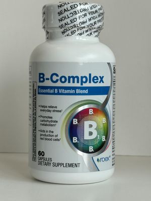 Roex Vitamins B-Complex 8 B Vitamins Biologically Active Forms Brain Heart Health Cellular Energy Metabolism Immune Support 60 Count