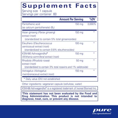 Pure Encapsulations Phyto-ADR Vegetarian Adrenal Support Formula 60 Capsules