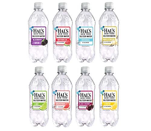 Hal&#39;s New York Seltzer Water Variety Flavor Pack, 20 ounces (24 Pack)