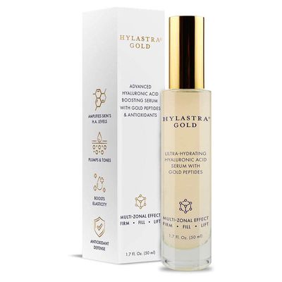 Purity Products Hylastra Gold - Hyaluronic Acid Serum with Gold Peptides and Vitamin A, E, CoQ10-1.7 oz