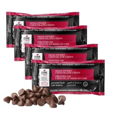 Dairy Free Vegan Chocolate Chips, 9oz (3 Pack) All Natural Certified Kosher Gluten-Free, Dairy-Free, Nut-Free Allergen Friendly Baking Chocolate