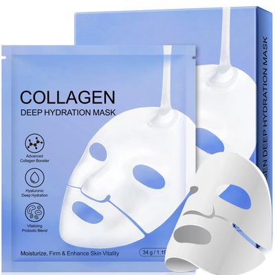 Collagen Mask - 6 Pack Face Masks Skincare Deep Hydrating - Facial Mask Fit for All Skin Types