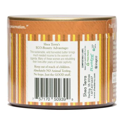 Shea Terra Organics 100 Organic Cold-Pressed Virgin Shea Butter - Mongongo Banana Natural Anti-Aging Daily Skin, Nails Hair Cream to Soften Hydrate Dry Skin Reduce Stretch Mark - 6 oz