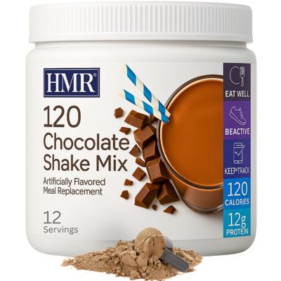 HMR 120 Chocolate Shake Meal Replacement Powder Chocolate Shake Mix to Support Healthy Weight Loss 12g of Protein Nutritional Drink Low Calorie Food 12 Servings