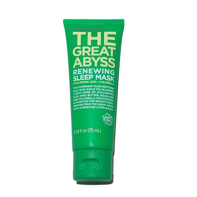 FORMULA 10.0.6 The Great Abyss Renewing Sleep Mask Hyaluronic Acid Chlorella, Moisturizing Skin Treatment Mask