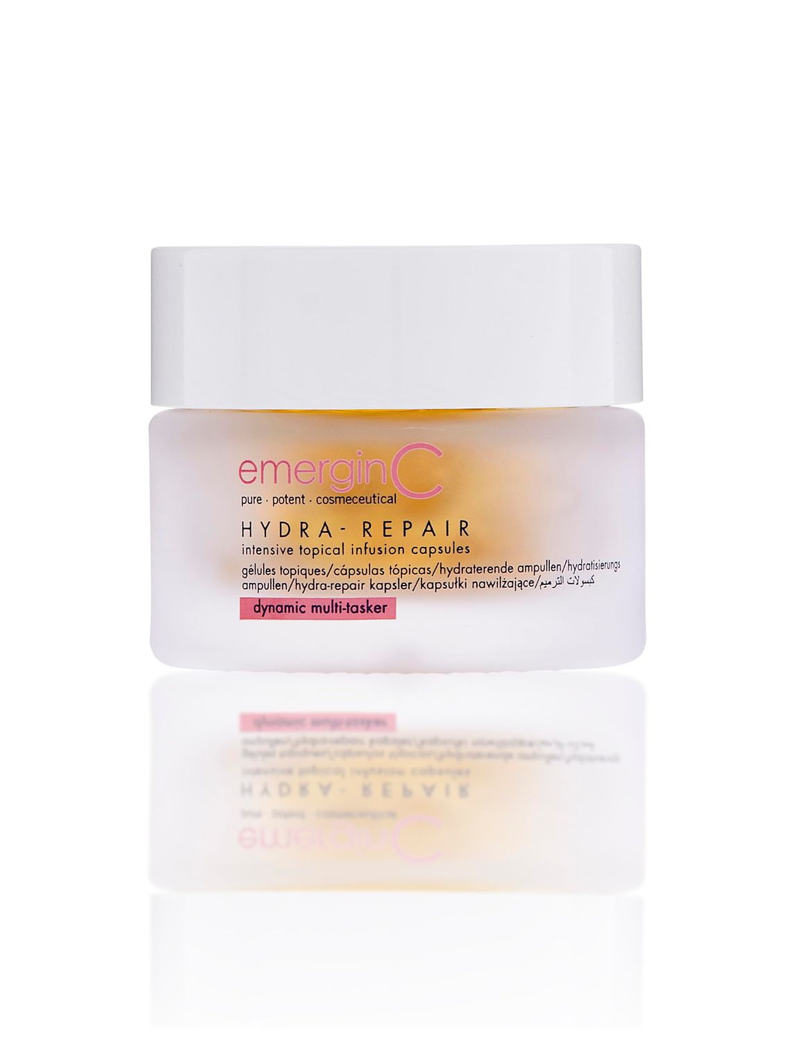 emerginC Hydra-Repair Intensive Topical Infusion Capsules - Moisturizing Face Serum Caps with Vitamin E Ceramides for Dry Skin - Helps to Hydrate Visibly Improve Skin Texture Tone (40 Capsules)