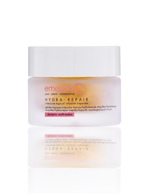 emerginC Hydra-Repair Intensive Topical Infusion Capsules - Moisturizing Face Serum Caps with Vitamin E Ceramides for Dry Skin - Helps to Hydrate Visibly Improve Skin Texture Tone (40 Capsules)