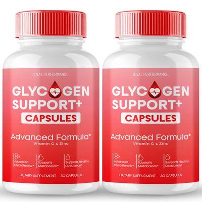 Glycogen Support Capsules, Advanced Formula Support Supplement, All Natural Formula Pills to Maintain Healthy Levels, Overall Wellness - Maximum Strength, Glycogen Support Pills Reviews (2 Pack)