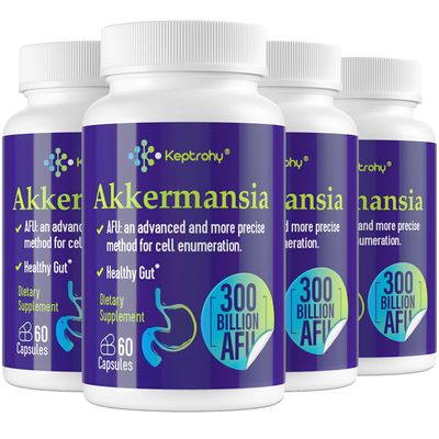 GLP-1 Supplement - 300 Billion AFU Akkermansia Probiotic for Women Men, Akkermansia Muciniphila for GLP-1 Production, Digestive, Gut, Immune Health, Enhances Gut Digestive Lining function, 240 Count